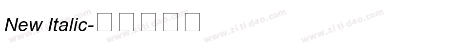 New Italic字体转换
